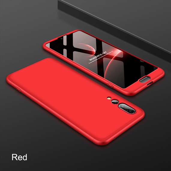 Huawei P20 Pro Kılıf CaseUp Triple Deluxe Shield Kırmızı 2