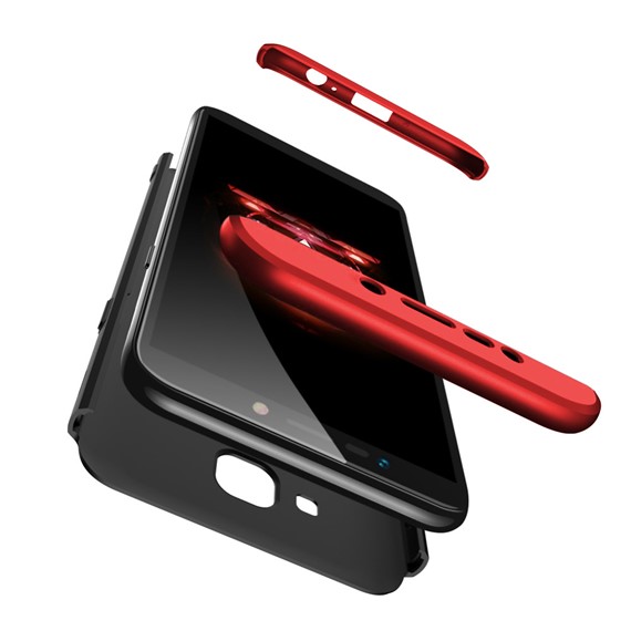 Samsung Galaxy J4 Plus Kılıf CaseUp Triple Deluxe Shield Kırmızı 4