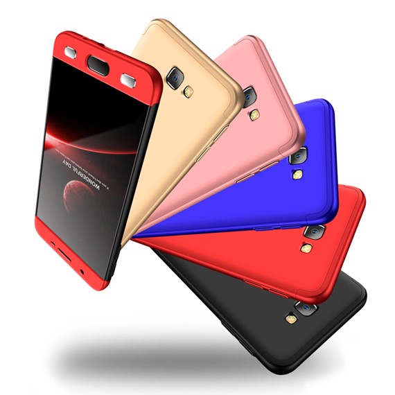 Samsung Galaxy J7 Prime Kılıf CaseUp Triple Deluxe Shield Kırmızı 4