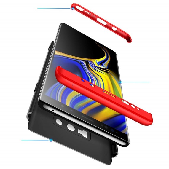 Samsung Galaxy Note 9 Kılıf CaseUp Triple Deluxe Shield Kırmızı 4