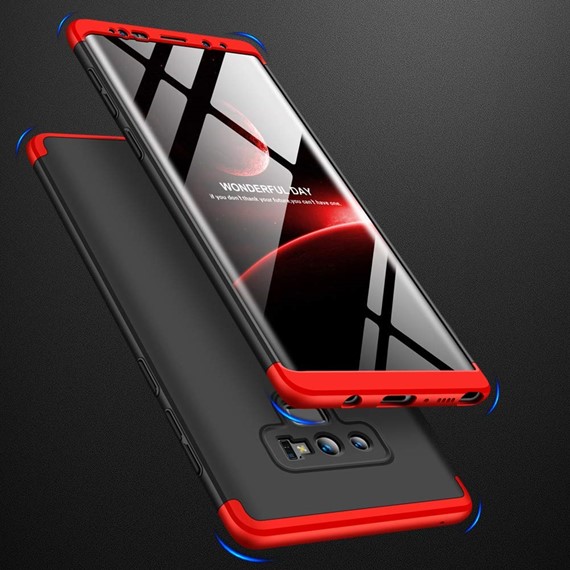 Samsung Galaxy Note 9 Kılıf CaseUp Triple Deluxe Shield Kırmızı 3