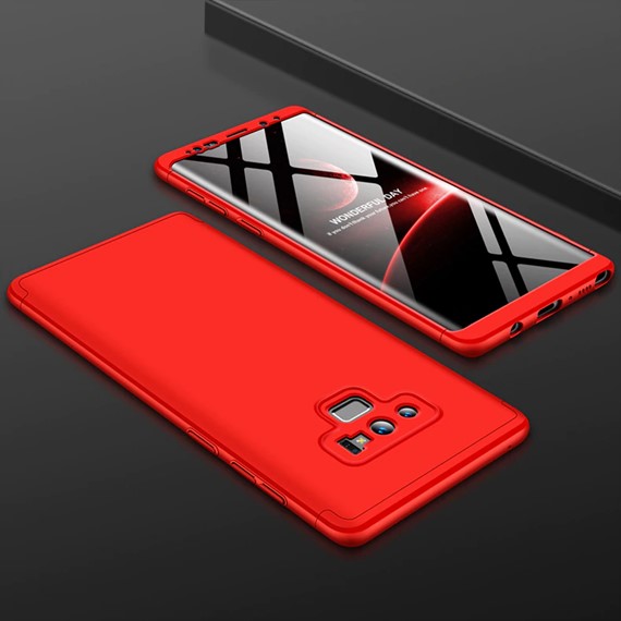 Samsung Galaxy Note 9 Kılıf CaseUp Triple Deluxe Shield Kırmızı 2