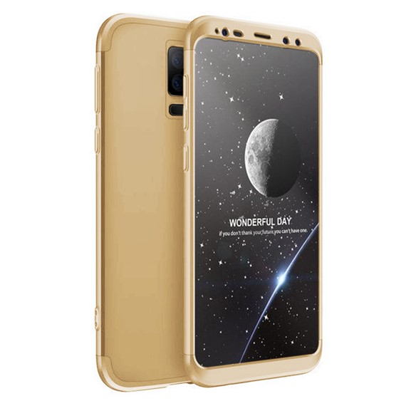 Samsung Galaxy S9 Plus Kılıf CaseUp Triple Deluxe Shield Gold 5