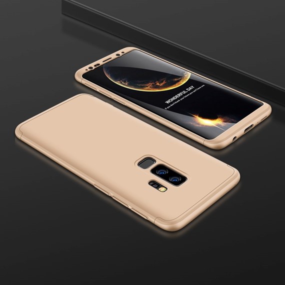 Samsung Galaxy S9 Plus Kılıf CaseUp Triple Deluxe Shield Gold 2