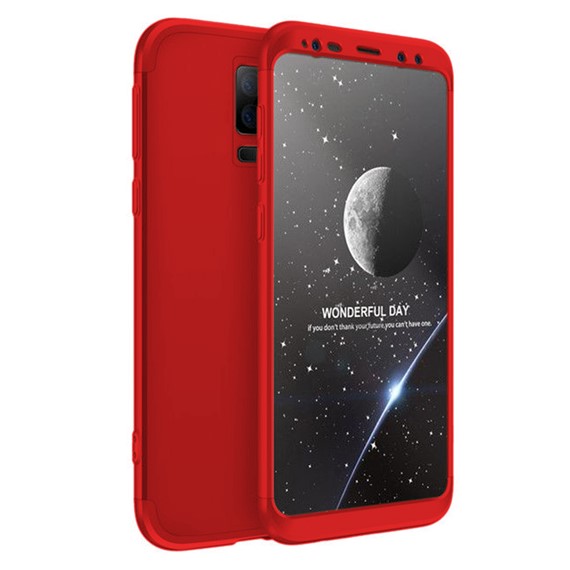 Samsung Galaxy S9 Plus Kılıf CaseUp Triple Deluxe Shield Kırmızı 5