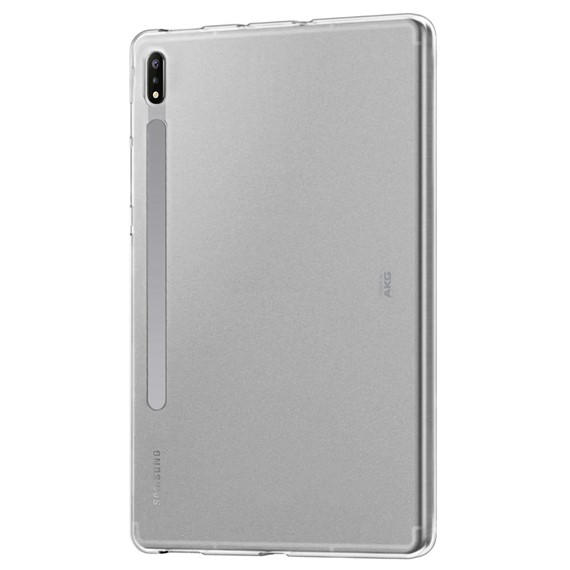 Samsung Galaxy Tab S7 Plus T970 CaseUp İnce Şeffaf Silikon Kılıf Beyaz 2