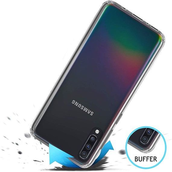 Samsung Galaxy A70 CaseUp İnce Şeffaf Silikon Kılıf Beyaz 4