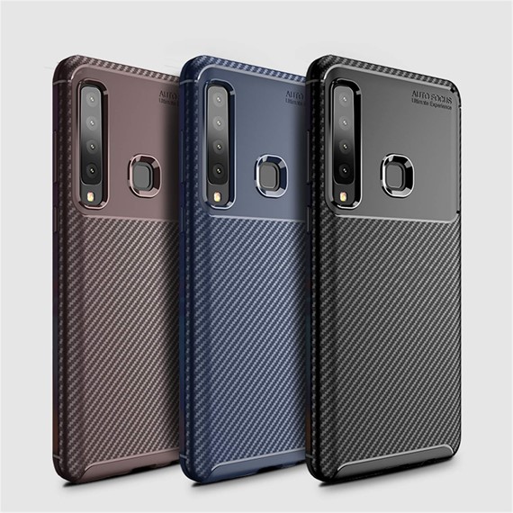 Samsung Galaxy A9 2018 Kılıf CaseUp Fiber Design Siyah 2