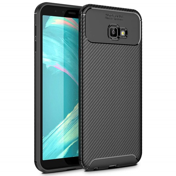 Samsung Galaxy J4 Plus Kılıf CaseUp Fiber Design Siyah 5