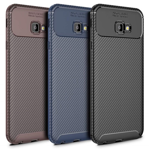 Samsung Galaxy J4 Plus Kılıf CaseUp Fiber Design Siyah 3