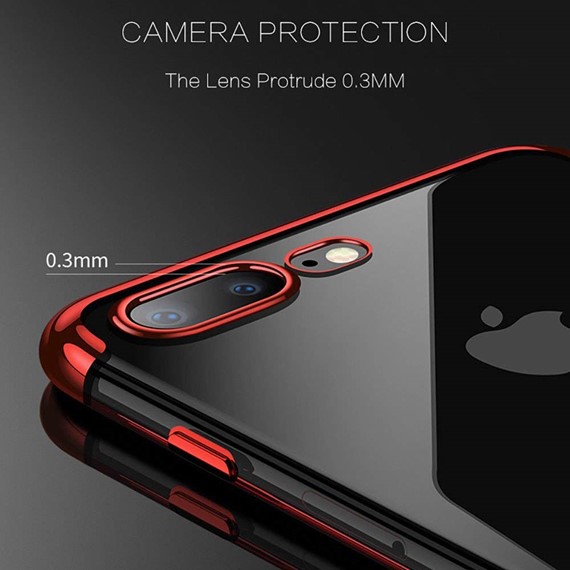 Apple iPhone 8 Plus Kılıf CaseUp Laser Glow Kırmızı 2
