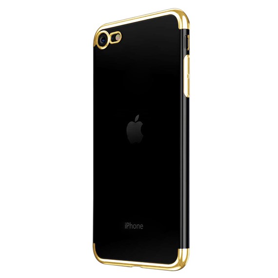 CaseUp Apple iPhone SE 2022 Kılıf Laser Glow Gold 1