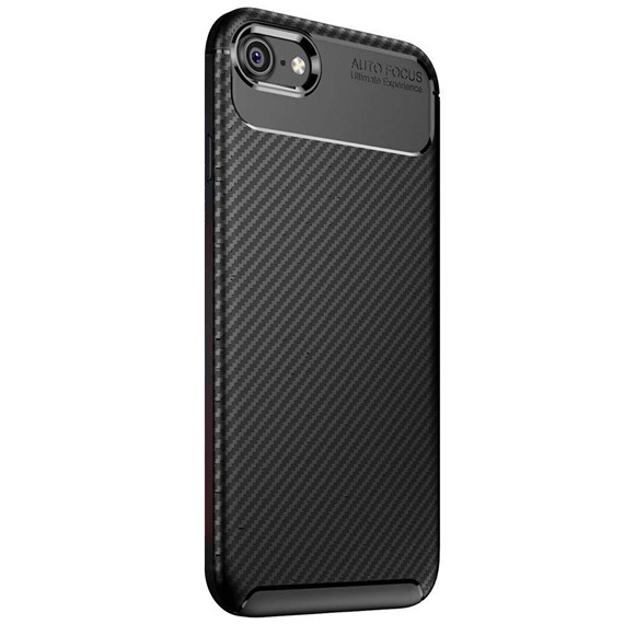 Apple iPhone SE 2020 Kılıf CaseUp Fiber Design Siyah 2