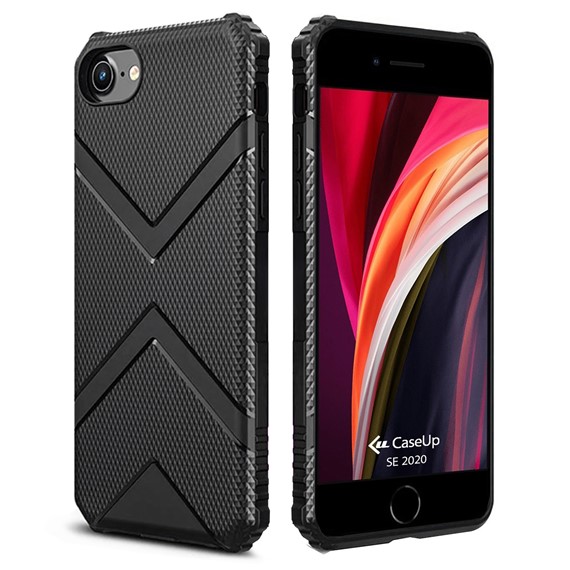 CaseUp Apple iPhone SE 2022 Kılıf Origami Pattern Siyah 1