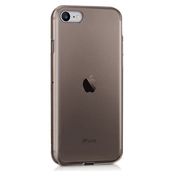 CaseUp Apple iPhone SE 2022 Kılıf Şeffaf Silikon Siyah 2