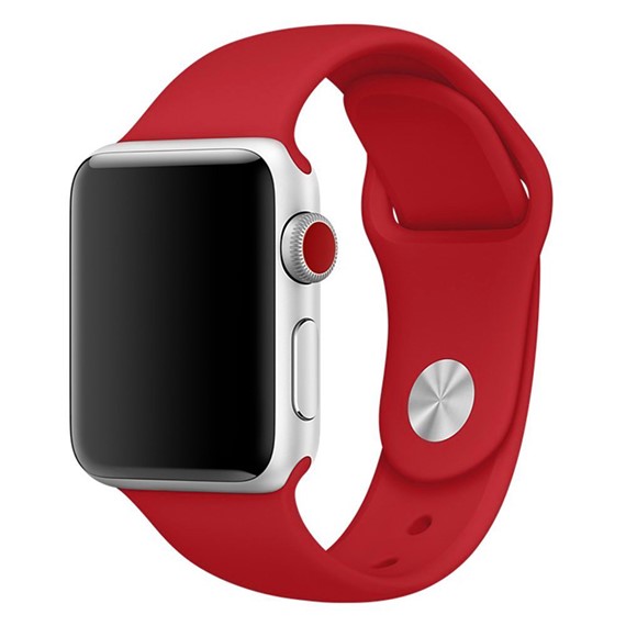 Apple Watch 1 38mm CaseUp Silikon Spor Kordon Kırmızı 2