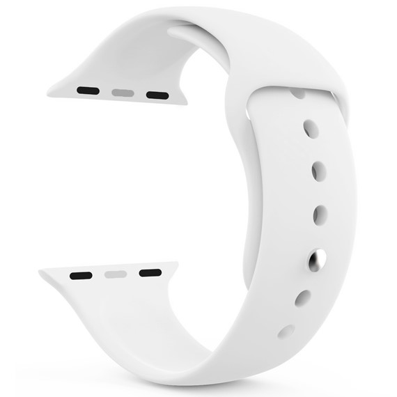 Apple Watch SE 44mm CaseUp Silikon Spor Kordon Beyaz 1