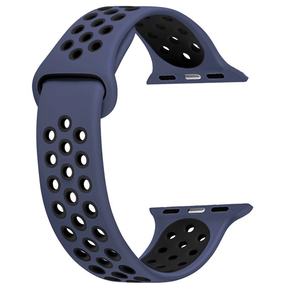 Apple Watch Series 6 44mm CaseUp Silicone Sport Band Kordon Kayış Gece Mavisi 1