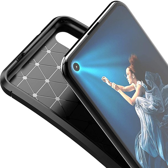 Huawei Honor 20 Kılıf CaseUp Fiber Design Lacivert 3