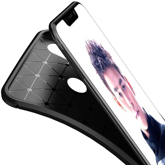 Huawei Honor Play Kılıf CaseUp Fiber Design Siyah 4