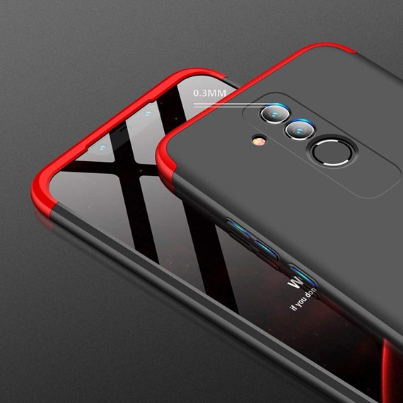 Huawei Mate 20 Lite Kılıf CaseUp Triple Deluxe Shield Siyah Kırmızı 3