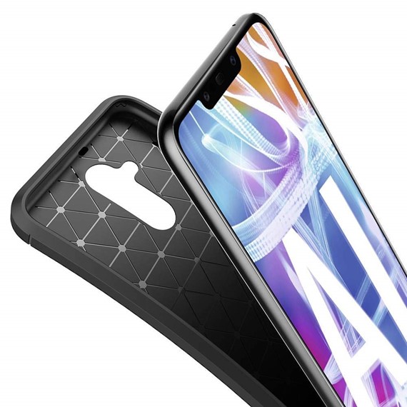 Huawei Mate 20 Lite Kılıf CaseUp Fiber Design Siyah 4