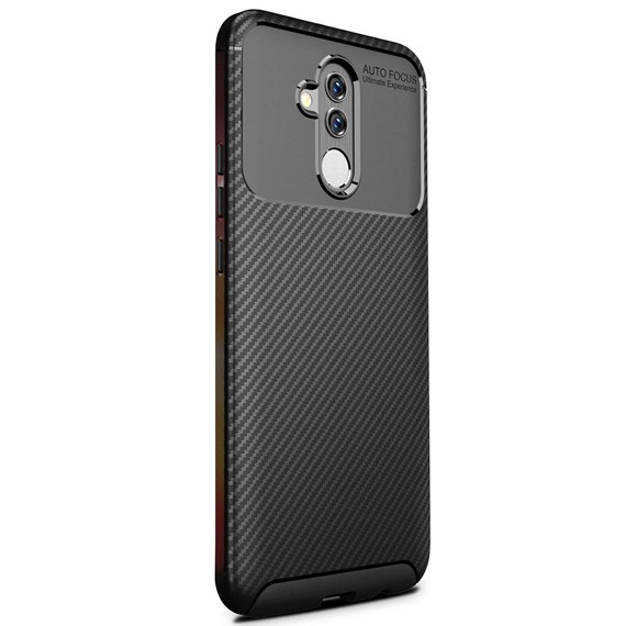 Huawei Mate 20 Lite Kılıf CaseUp Fiber Design Siyah 1
