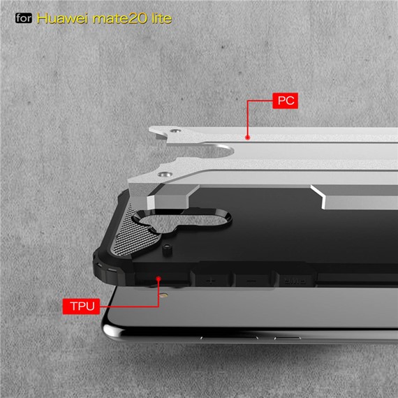 Huawei Mate 20 Lite Kılıf CaseUp Tank Siyah 3