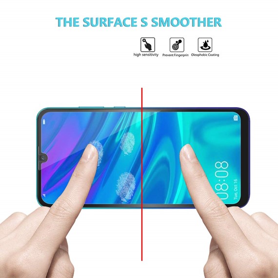 Huawei P Smart 2019 CaseUp Ekranı Tam Kapatan Kırılmaz Ekran Koruyucu Siyah 4