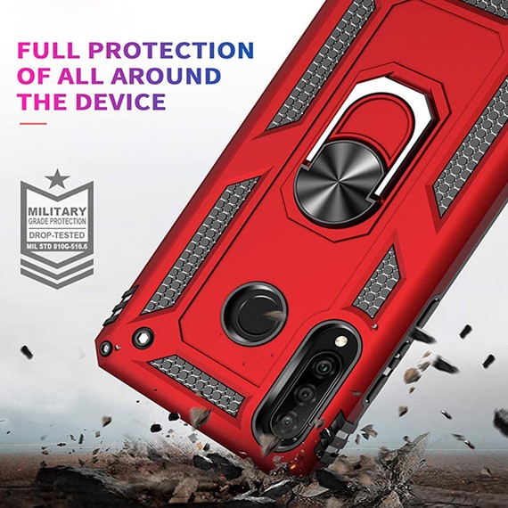 Huawei P30 Lite CaseUp Magnetic Ring Holder Kılıf Kırmızı 3