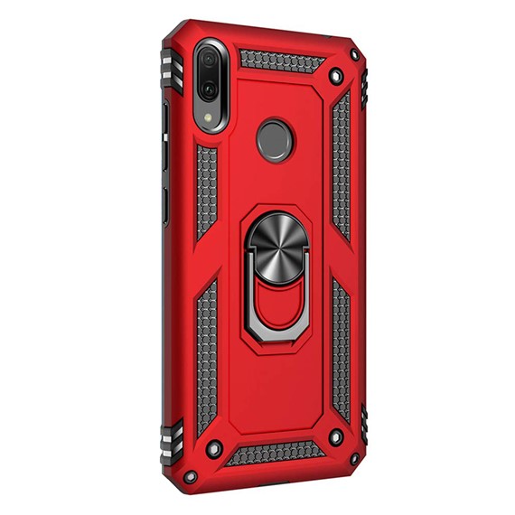 Huawei Y7 Prime 2019 CaseUp Magnetic Ring Holder Kılıf Kırmızı 2