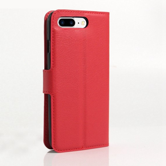 Apple iPhone 7 Plus 5 5 Kılıf CaseUp Cüzdanlı Suni Deri Kırmızı 4