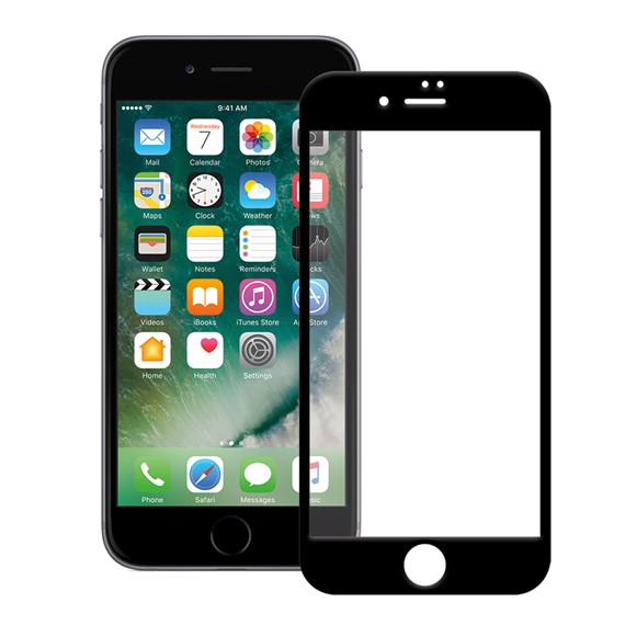 Apple iPhone 8 Plus Plus CaseUp Kavisli Kırılmaz Ekran Koruyucu Siyah 1