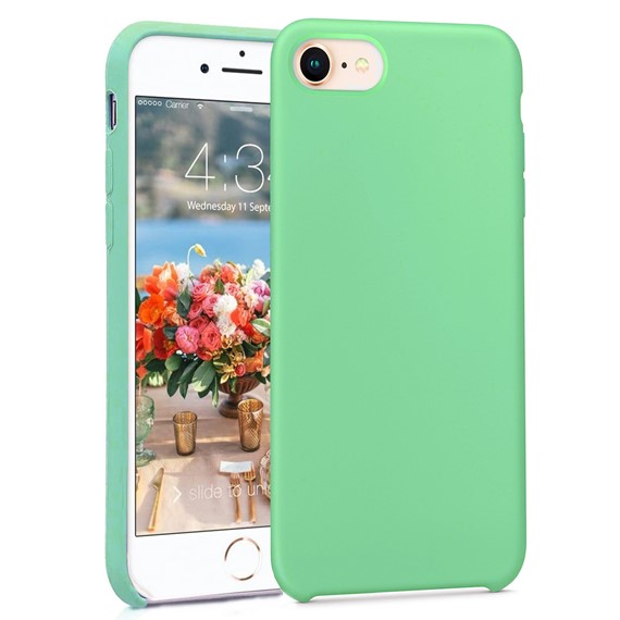 Apple iPhone SE 2020 CaseUp Slim Liquid Silicone Kılıf Yeşil 1