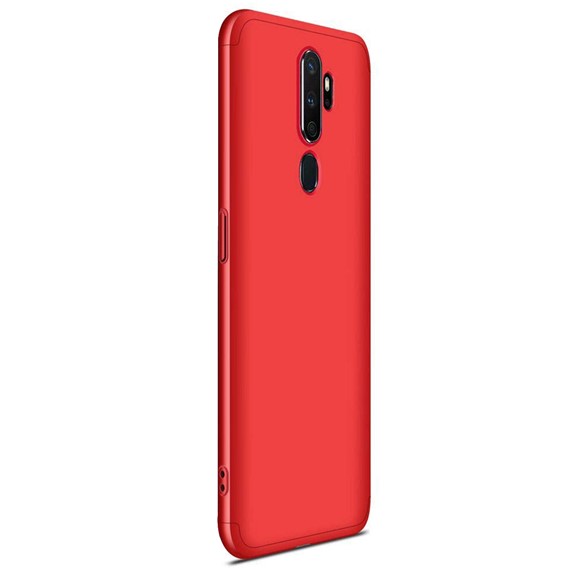 Oppo A5 2020 Kılıf CaseUp Triple Deluxe Shield Kırmızı 2