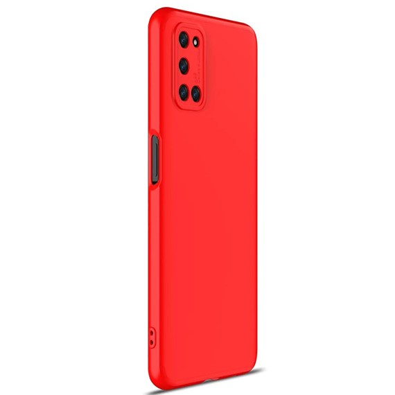 Oppo A92 Kılıf CaseUp Triple Deluxe Shield Kırmızı 2