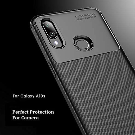 Samsung Galaxy A10s Kılıf CaseUp Fiber Design Siyah 3