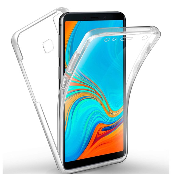 Samsung Galaxy A9 2018 Kılıf CaseUp 360 Çift Taraflı Silikon Şeffaf 1