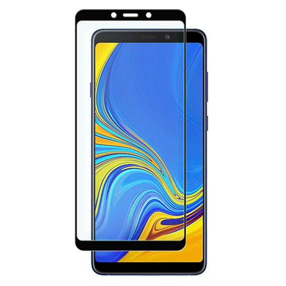 Samsung Galaxy A9 2018 CaseUp Kavisli Kırılmaz Ekran Koruyucu Siyah 1