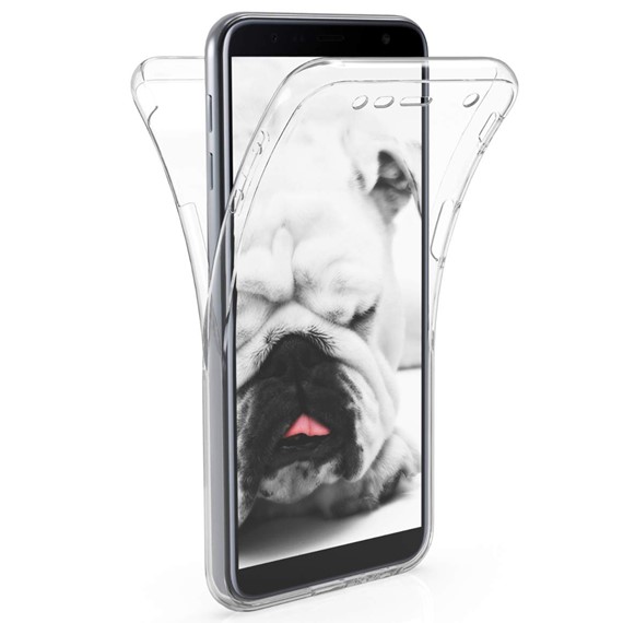 Samsung Galaxy J4 Plus Kılıf CaseUp 360 Çift Taraflı Silikon Şeffaf 1