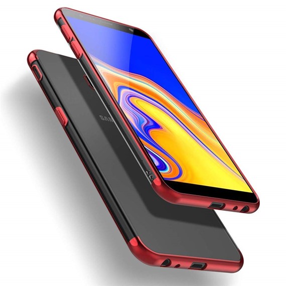 Samsung Galaxy J4 Plus Kılıf CaseUp Laser Glow Kırmızı 3