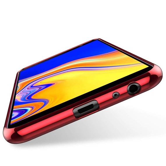 Samsung Galaxy J4 Plus Kılıf CaseUp Laser Glow Kırmızı 2
