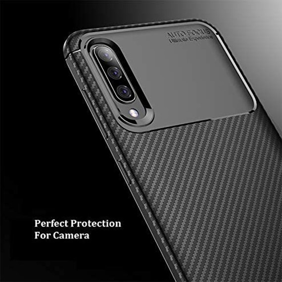 Samsung Galaxy M30 Kılıf CaseUp Fiber Design Siyah 4