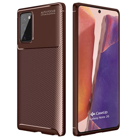 Samsung Galaxy Note 20 Kılıf CaseUp Fiber Design Kahverengi 1