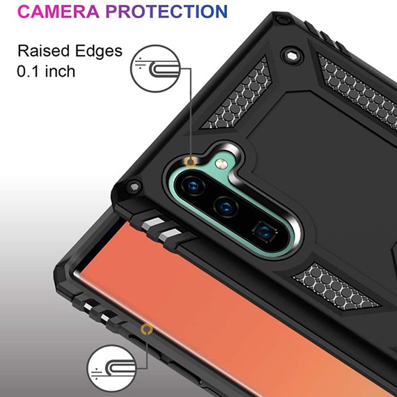 Samsung Galaxy Note 10 CaseUp Magnetic Ring Holder Kılıf Siyah 3
