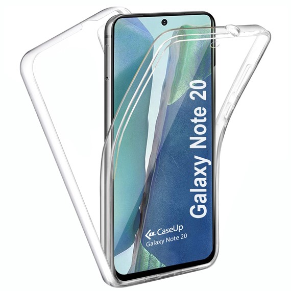 Samsung Galaxy Note 20 Kılıf CaseUp 360 Çift Taraflı Silikon Şeffaf 1