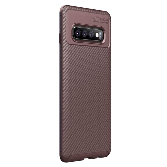 Samsung Galaxy S10 Kılıf CaseUp Fiber Design Kahverengi 2