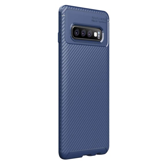 Samsung Galaxy S10 Plus Kılıf CaseUp Fiber Design Lacivert 2