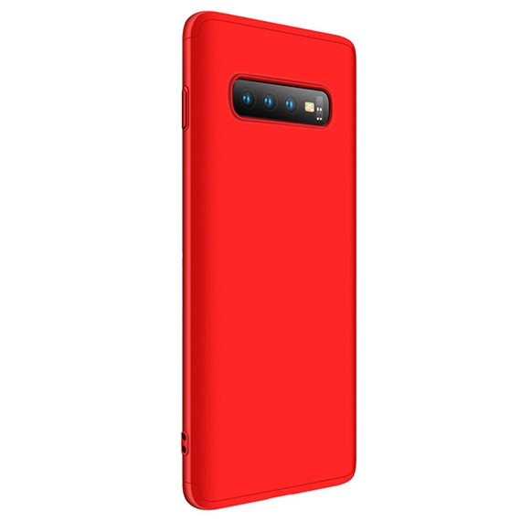 Samsung Galaxy S10 Plus Kılıf CaseUp Triple Deluxe Shield Kırmızı 2