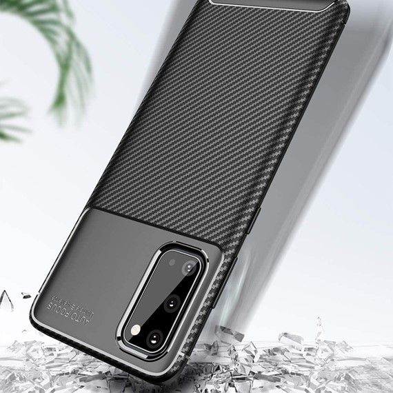 Samsung Galaxy S20 Kılıf CaseUp Fiber Design Siyah 3